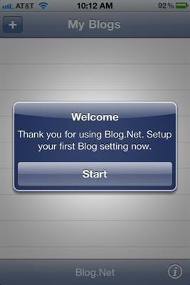 Welcome Screen