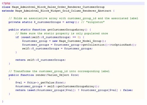 Rendering Magento