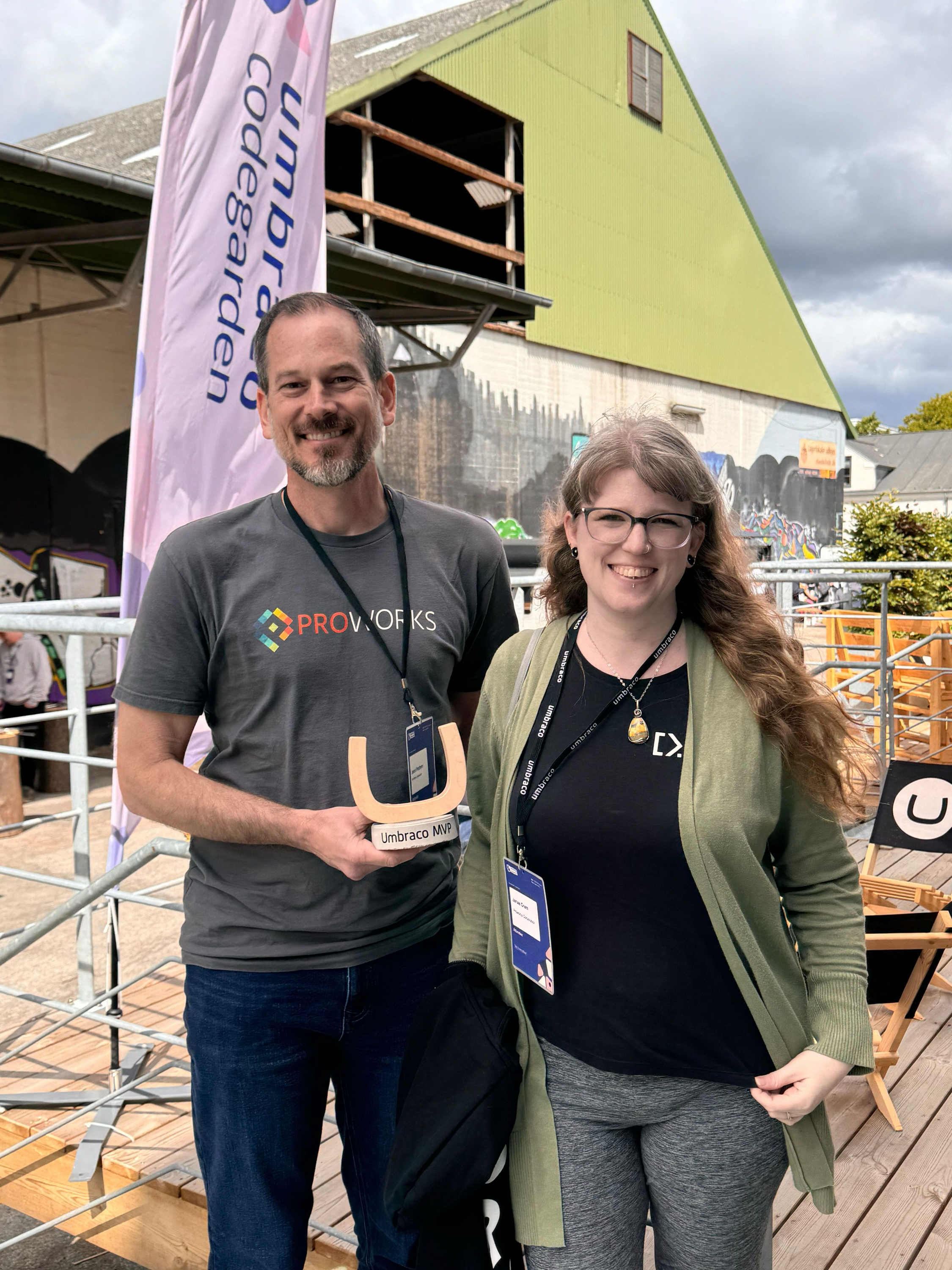 Jason and Janae with the MVP award