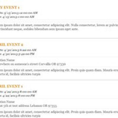 Event List Macro