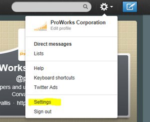 Twitter Settings Image