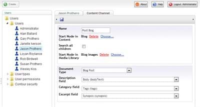 Setting up a content Channel Step 2