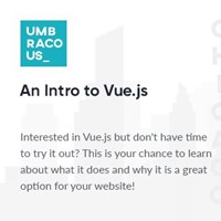 Jason Is Set To Speak at the 2018 Umbraco US Festival About VueJs