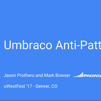Umbraco Anti-Patterns Talk at uWestFest