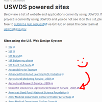 We're in the list of USWDS powered sites!