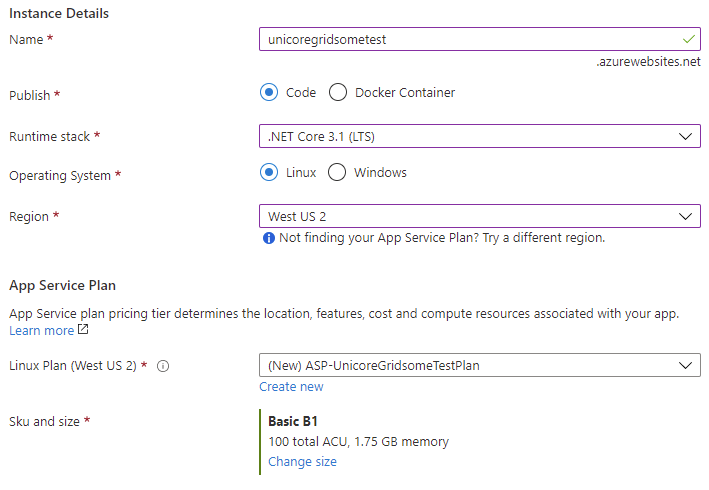 azure webapp basics setup